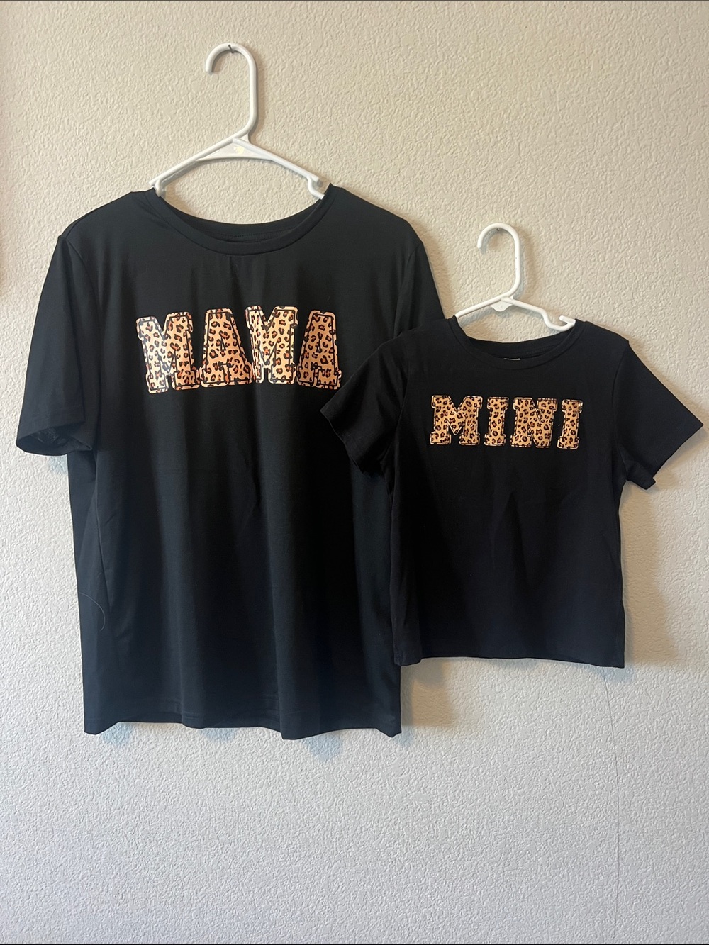 SHEIN Black Cheetah Mama & Mini Set
